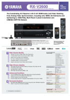 Yamaha RXV-2600 - Brochure